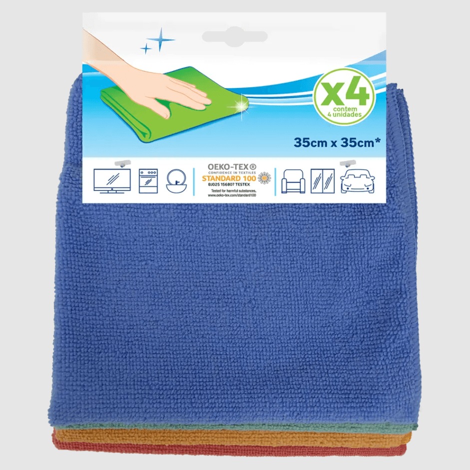 Набор салфеток микрофибра 4 шт